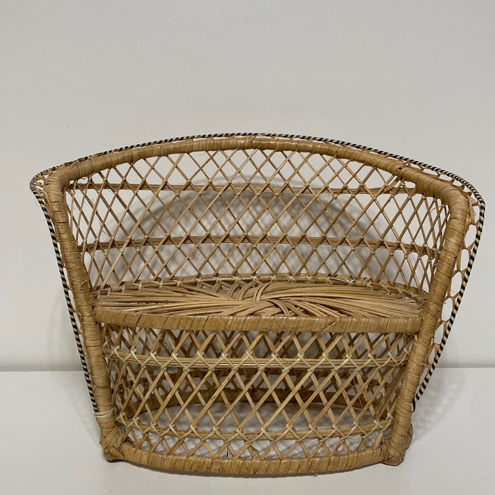 Woven Rattan Basket - Natural Brown